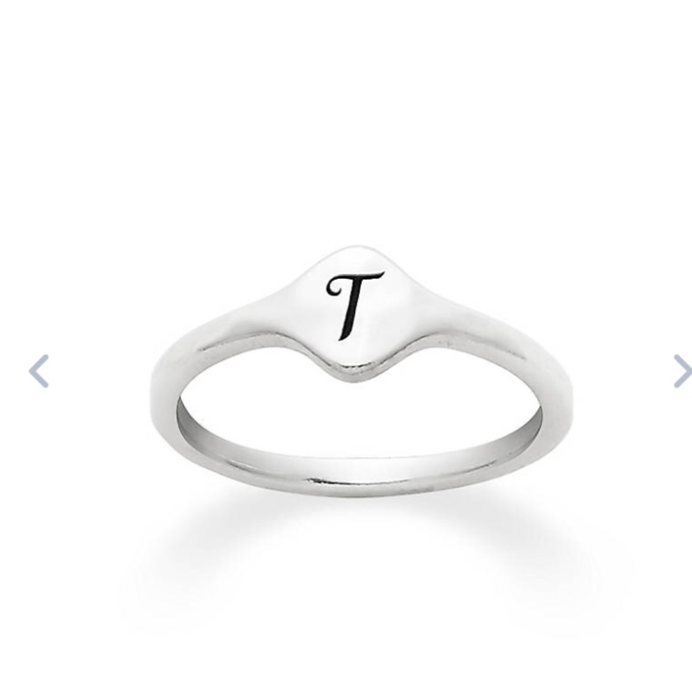 James Avery T initial ring